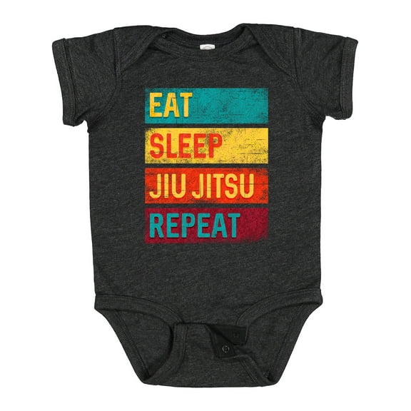 Inktastic Eat Sleep Jiu Jitsu Repeat Boys or Girls Baby Bodysuit