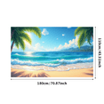 thumbnail image 3 of Tropical Beach Backdrop Palm Tree Ocean View Scenic Background for Vacation Party Summer Events, 3 of 8