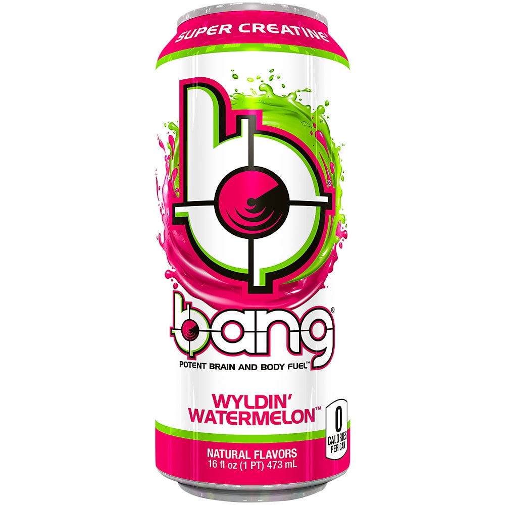 Bang Energy Drink with CoQ10 Creatine Wyldin' Watermelon (12 Drinks, 16