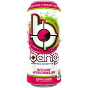 Bang Energy Drink with CoQ10  Creatine  Wyldin' Watermelon (12 Drinks, 16 Fl Oz. Each)