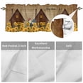 thumbnail image 3 of Rustic Valances for Windows Farmhouse Barn Chicken Sunflowers Flowers Retro Brown Valance Curtains Rod Pocket Bathroom Small Window Treatments for Kitchen Living Room Bedroom, 54"x18", 3 of 7