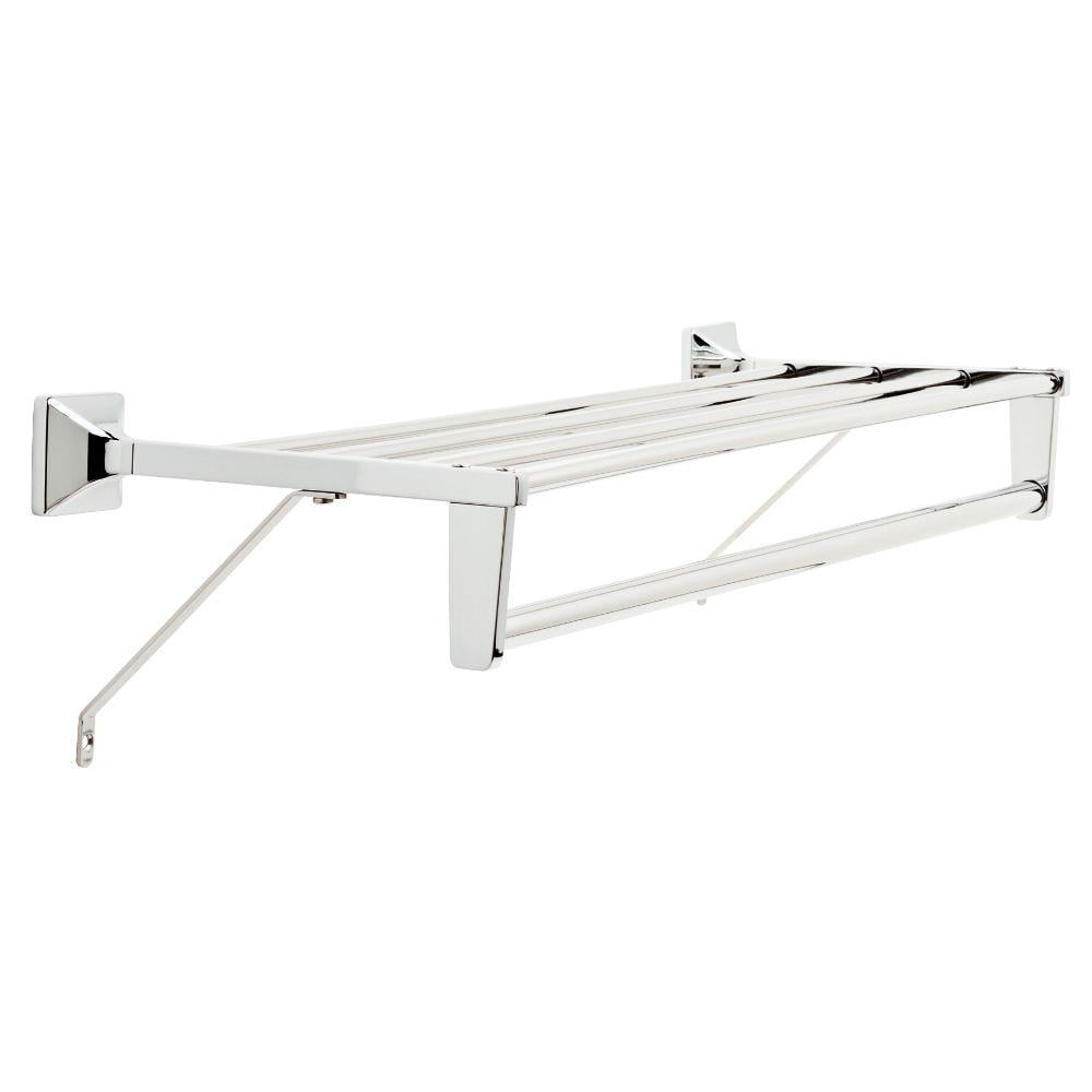 Franklin Brass Futura 24 in. Towel Shelf with Towel Bar in Chrome