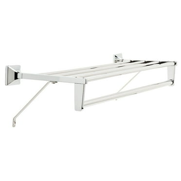 Franklin Brass Futura 24 in. Towel Shelf with Towel Bar in Chrome