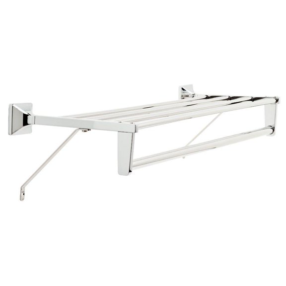 Franklin Brass Futura 24 in. Towel Shelf with Towel Bar in Chrome