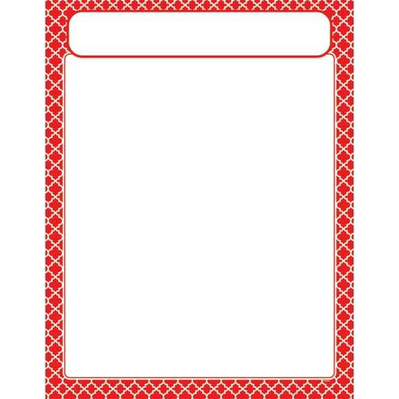 T-38600 - Moroccan Red Learning Chart by Trend Enterprises Inc.