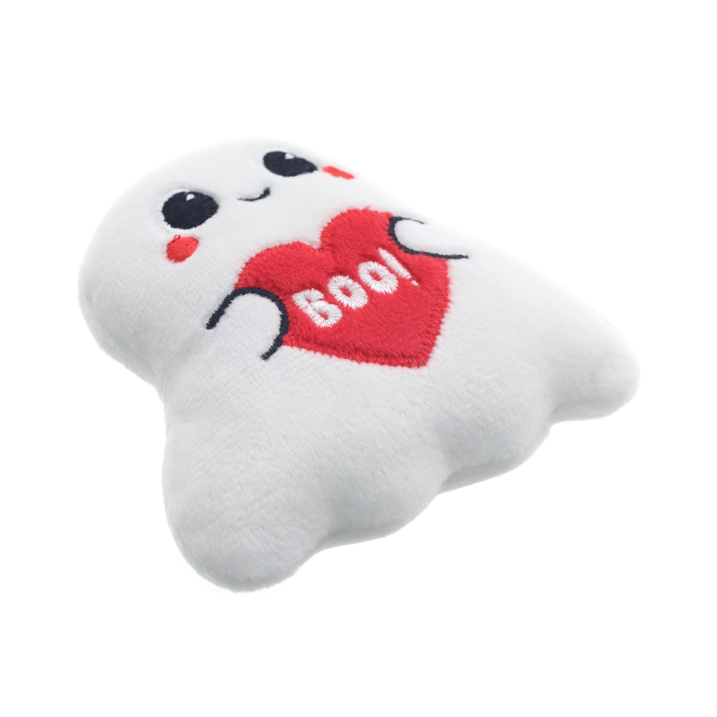 Mini Ghost Plush, Red and White, 3.3", Halloween by Way To Celebrate
