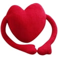 thumbnail image 4 of KAKOWELY Almohada de peluche con forma de corazón, juguete de peluche para sofá, dormitorio, decoración del hogar, 4 of 5
