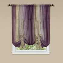 Ergode Ombre Window Curtain Tie Up Shade 50x63 - Aubergine