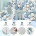 thumbnail image 4 of Juego de guirnaldas con forma de arco con forma de globo iLaFM, 150 unidades, Dusty Baby Blue, 4 of 6