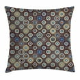 thumbnail image 1 of Geometric Decor Throw Pillow Cushion Cover, Disc Shaped Circular Gradient Rounds Curve Abstract Big Dots Artful Illustration, Decorative Square Accent Pillow Case, 20 X 20 Inches, Multi, by Ambesonne, 1 of 2