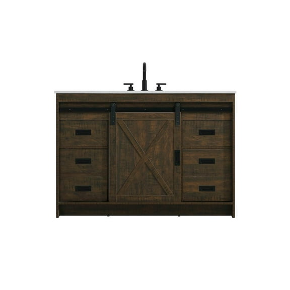 Elegant Kitchen and Bath Austin 48 Inch Single Bathroom Vanity In Expresso