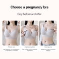 thumbnail image 5 of Gyujnb Wireless Seamless Nursing Bra Adjustable Straps Easy Open Drop Cup Side Support Anti Sag Maternity Breastfeeding Bra,XXL, 5 of 9