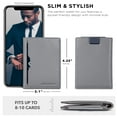 thumbnail image 7 of Serman Brands Travel Wallet | RFID Blocking | Bifold Slim Genuine Leather | Thin Minimalist | Front Pocket Wallets for Men | Billfold | Titanium Gray, 7 of 7