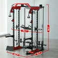 thumbnail image 4 of Snode ALL10 Smith Machine for Home Gym System, Multi-Function Power Rack with Cable Crossover System, Squat Rack with Leg Press and Advanced LAT Pull-Down Attachment, 2000LB Weight Capacity, 4 of 6