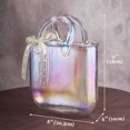 thumbnail image 7 of NiHome Iridescent Glass Handbag Vase, Versatile Use as Flower Holder or Fishbowl, Decorative Piece for Home Décor, Weddings, Birthdays, Durable Thickened Handle & Elegant Silk Ribbon Bow, 7 of 7