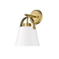 thumbnail image 4 of Z Lite 726-1S-MW-HBR 8 in. Z-Studio 1 Light Wall Sconce Wall Light, Matte White & Heritage Brass, 4 of 5