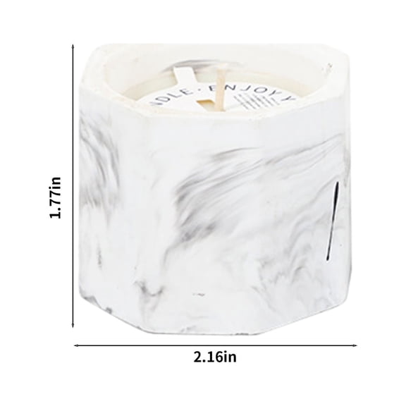 ToyKingdee Marble Pattern Plaster Cup Scented Soy Candle, Home Aromatherapy Candle, Unique Holiday & Birthday Gift for Women and Sisters