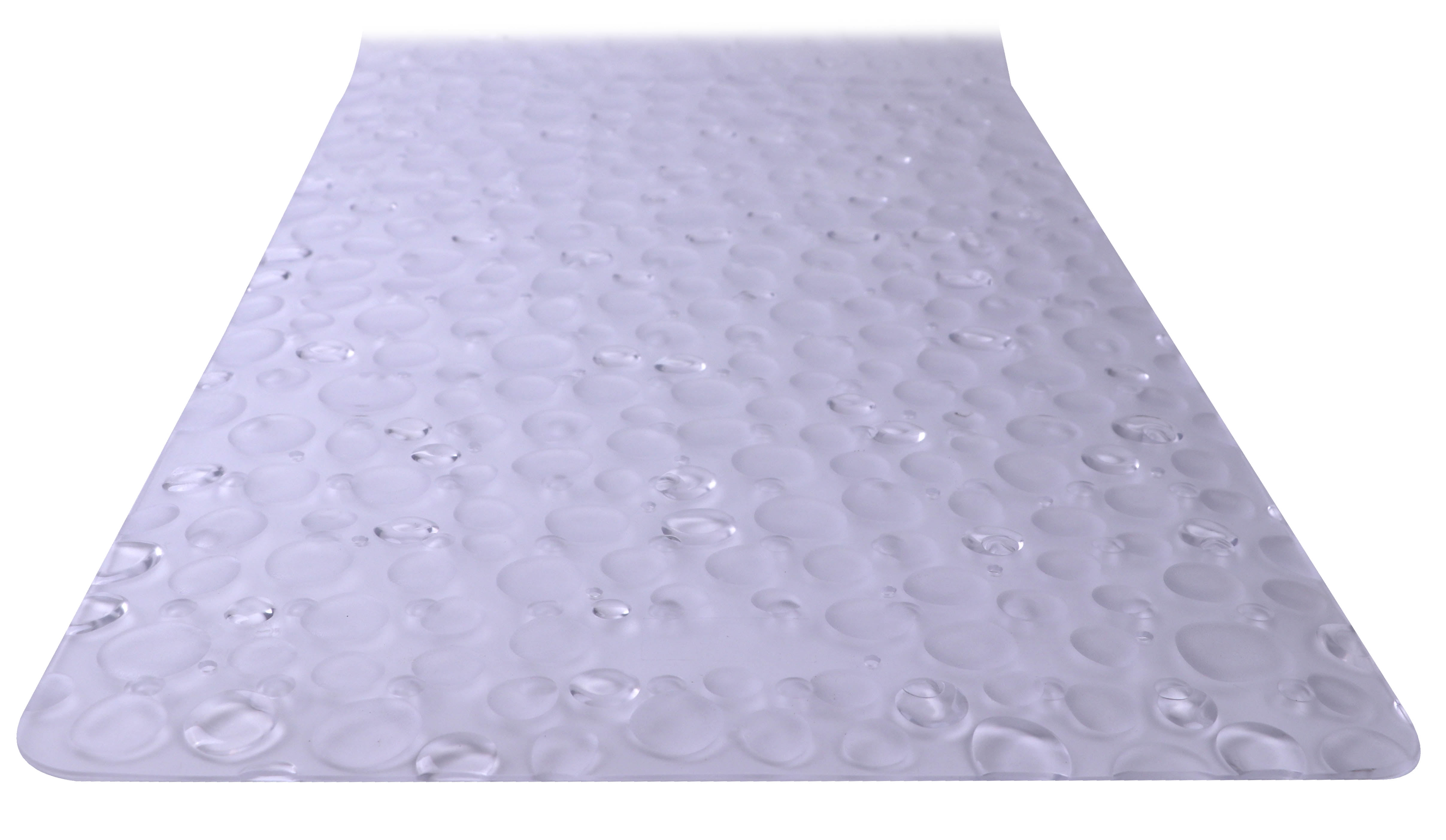 Mainstays Droplets Vinyl Bathtub Mat, Clear, 17" x 36"
