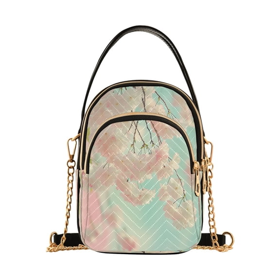 DIXRUYEE Cross Body Fashion Shoulder Waist Purse Bags Blossoming Serenity Pocket Handbags