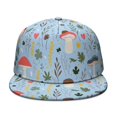 thumbnail image 2 of Mushroom Snapback Hat Flat Brim Cap for Streetwear Fashion, 2 of 7