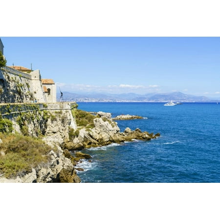 City walls, Antibes, Alpes Maritimes, Cote d'Azur, Provence, France, Mediterranean, Europe Print Wall Art By Fraser
