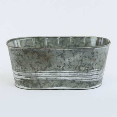 Ribbed Metal Planter