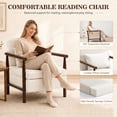 thumbnail image 3 of Accent Chair with Hidden Storage, LEGAHOME Antique White Modern Arm Chair for Living Room, Comfy Corduroy Reading Armchair for Bedroom, with Solid Wood Leg for 250lbs Weight Capacity, 3 of 10