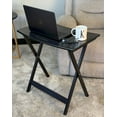 thumbnail image 2 of Fairway Avenue Home 26"W Bamboo Folding Personal Table, Black, 2 of 7