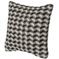 thumbnail image 2 of 16" Handwoven Cotton Throw Pillow Cover Chevron & Gingham Design Black & White, 2 of 9