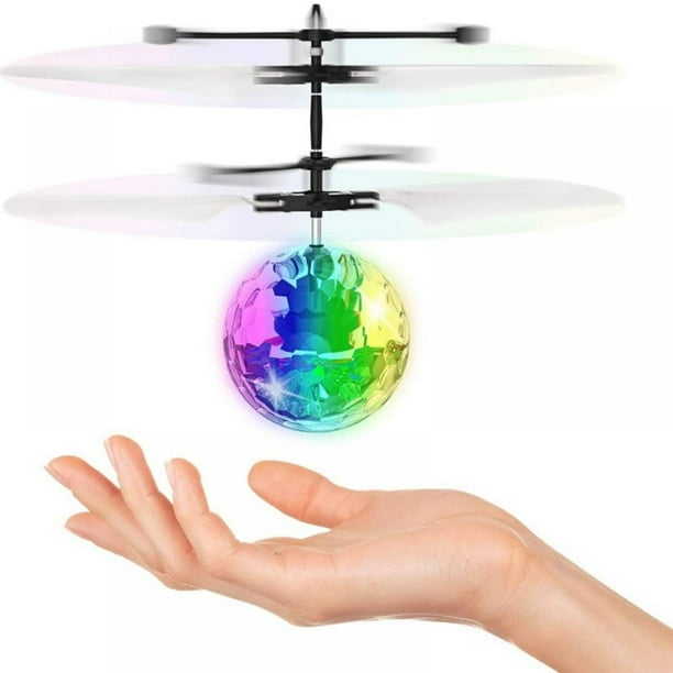 Induction flying toy ball,Luminous Floating Flying Toy Ball, Infrared Induction Remote Control Flying Toy, Built-in LED Light