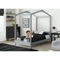 thumbnail image 3 of Delta Children Poppy House Wood Twin Bed, Platform Bed - No Box Spring Needed, Grey, 3 of 6