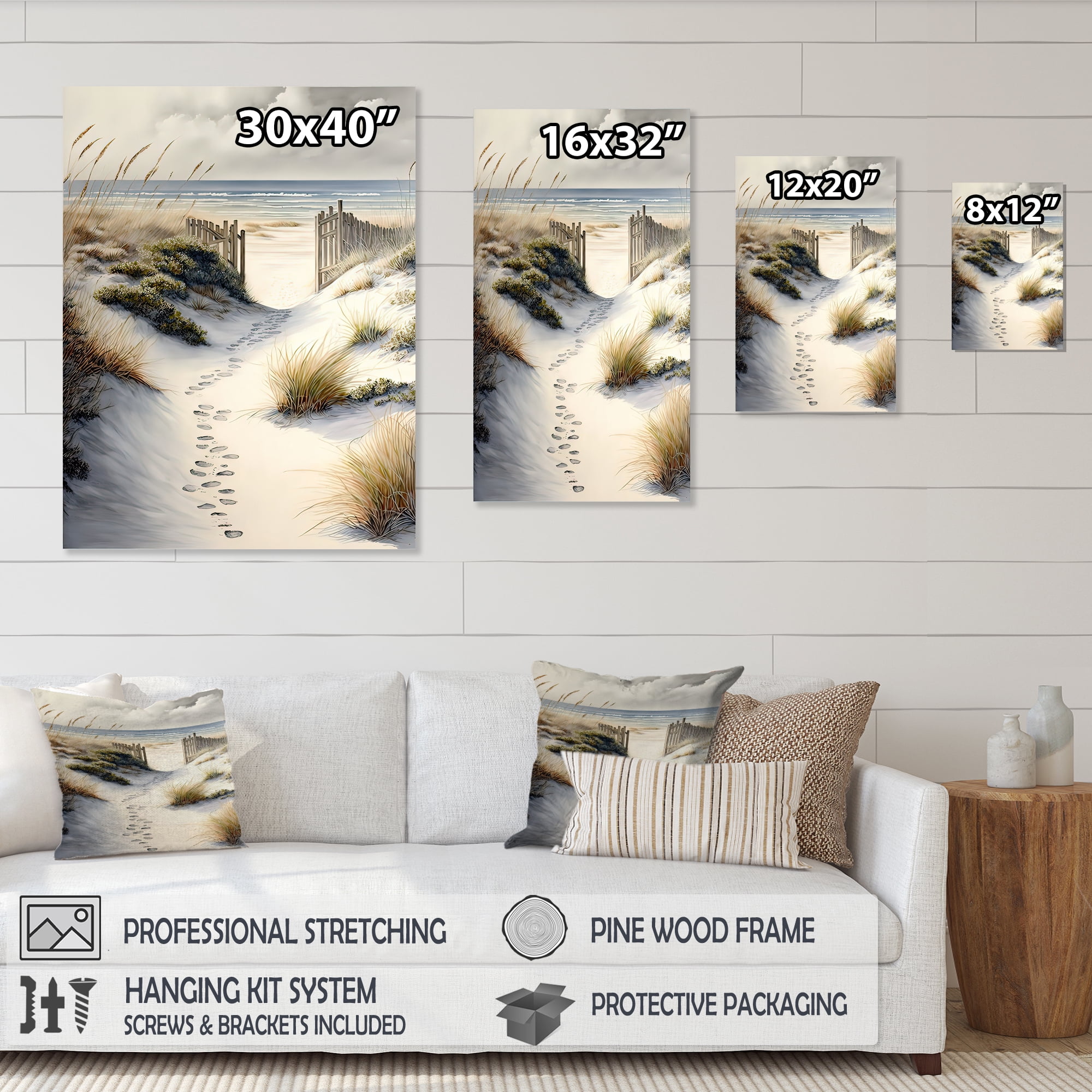 Designart Path To The Ocean V Canvas Wall Art