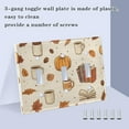 thumbnail image 3 of Yayeee Toggle Light Switch Wall Plate 2-Gang 4.56"x4.48" Decorative Outlet Cover, Fall Beige Pumpkin, 3 of 7