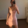 thumbnail image 1 of Wangscanis Female Sleeveless  Low Chest Open Back Sexy Tight Slim Fit Dress, 1 of 6