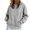 A822 Grey, variant on Womens Zip Up Hoodie Leopard Print Fleece Pullover Long Sleeve Loose Fit Pockets Sweatshirt Casual Fall Winter Hooded Jacket Size L Pink