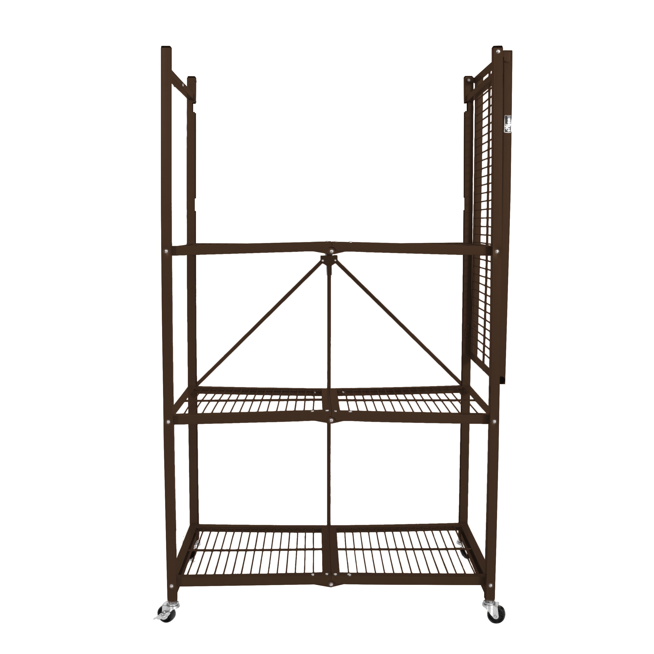 Origami 4-Shelf R5 Series Storage Rack with Wheels, Bronze