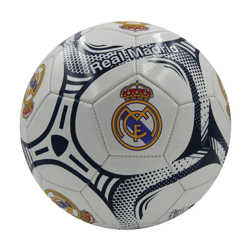Real Madrid Soccer Ball, Size 5, Blue, Gold and White - Walmart.com
