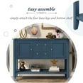 thumbnail image 6 of Harper & Bright Designs Console Table Buffet Sideboard Sofa Table with Four Storage Drawers Two Cabinets and Bottom Shelf, Light Navy, 6 of 11