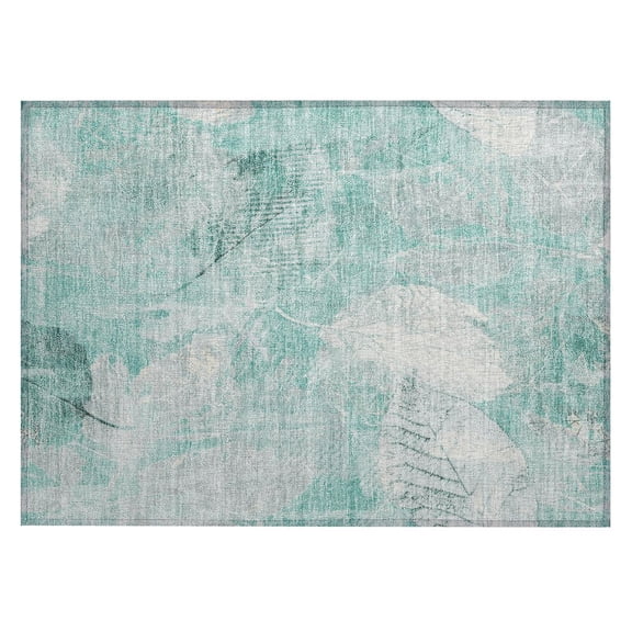 Dalyn Rugs Machine Washable Indoor/Outdoor Chantille Teal 1'8" x 2'6" Rug