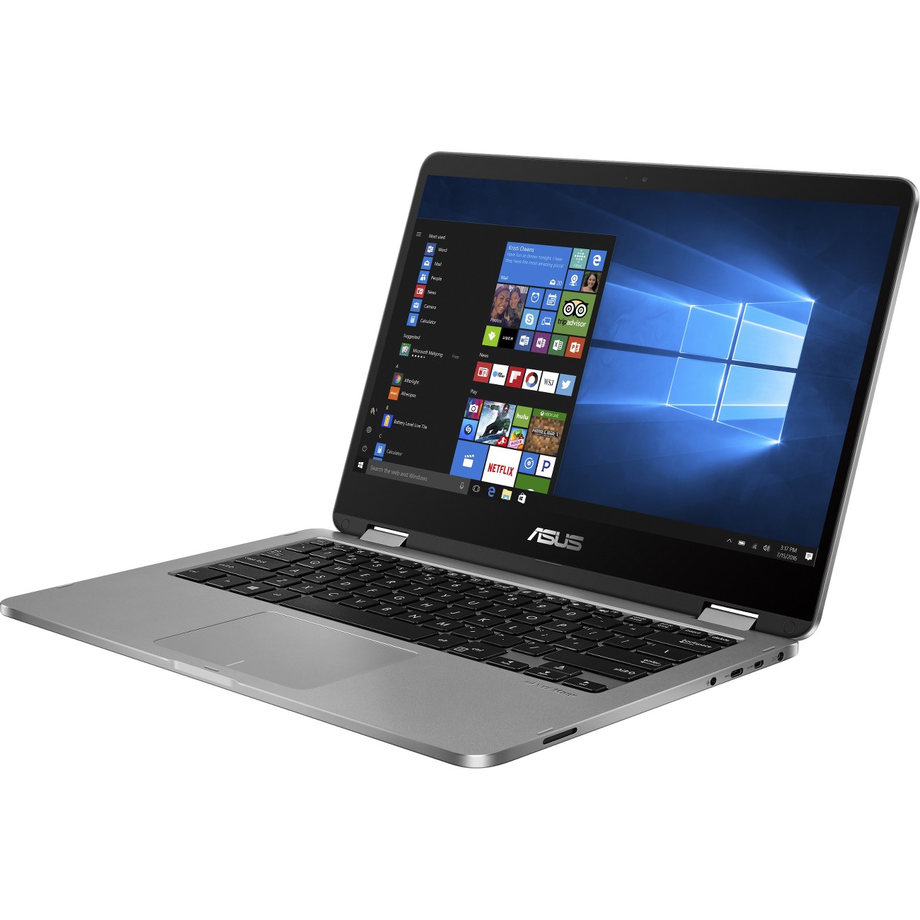 ASUS VivoBook Flip 14 14" 2-in-1 Laptop Intel Core m3-7Y30 4GB 64GB eMMC Win10 - image 2 of 6