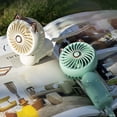 thumbnail image 2 of Green Portable Mini Fan With Rechargeable Battery And 3 Speeds, Cute Small Personal Electric Fan For Girls/women/kids Outdoor, Foldable Fan For Desk/t, 2 of 5
