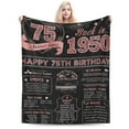 thumbnail image 6 of 75th Birthday Gifts for Women/Men, 75 Old Birthday Gifts for Women, Best Gift for 75 Old Woman, 75th Birthday Gift Ideas, Back In 1950, 75th Birthday Decorations Women Throw Blanket 50x40, 6 of 6