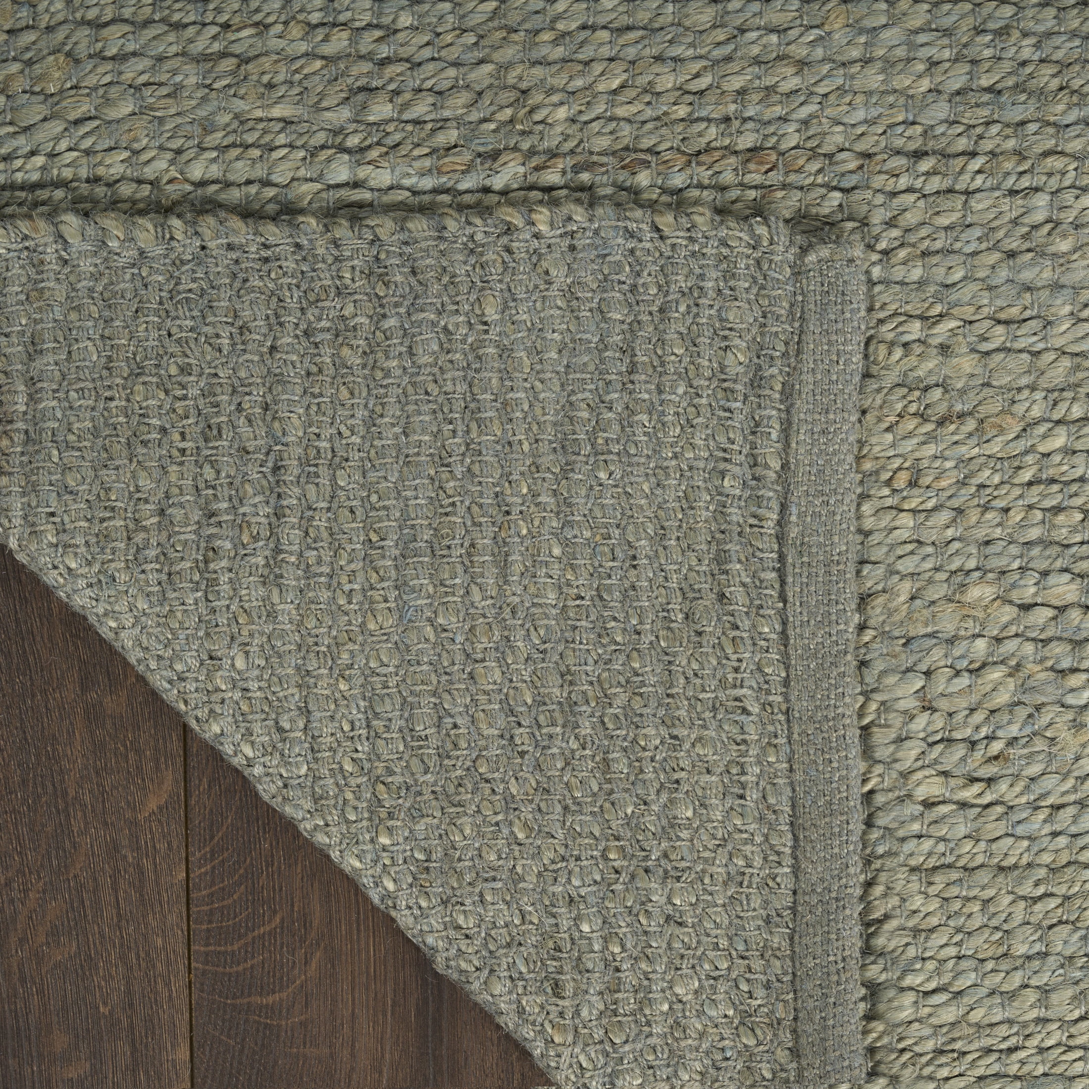 Nourison Natural Jute 2'3" x 8' Sage Farmhouse Indoor Rug