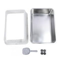 thumbnail image 2 of Caja De Alanza De Gato De Acero Inoxidable Premium Delantero Liso, A Prueba De Fugas, Entrada Cómoda, Mantiene Al área De Alanza Sanitaria, 2 of 7