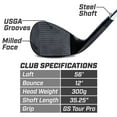 thumbnail image 4 of GoSports Tour Pro Golf Wedges – 56 Degree Sand Wedge in Black Finish (Right Handed), 4 of 7