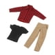 thumbnail image 4 of Ropa para figura masculina a escala 1:12, pantalones casuales, camiseta corta, traje de moda, disfraz para Estilo A, 4 of 9