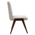 thumbnail image 6 of SAFAVIEH Couture Forrest Contemporary Velvet Solid Dining Chair, Light Gray/Dark Walnut (Set of 2), 6 of 12