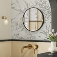 thumbnail image 4 of SONGMICS Round Mirror, Bathroom Mirror, 16 Inches, Metal Frame, for Living Room, Ink Black, 4 of 5