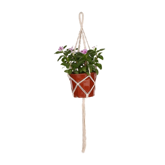 Yeacher Macrame Plant Hanger Indoor Outdoor Flower Pot Wall Hanging Planter Basket Cotton Rope Home Decor 33.5 Inch