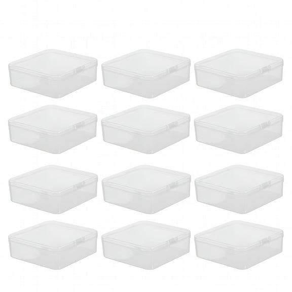 ACDANC Clear Plastic Storage Boxes with Hinged Lids - 20 Pcs
